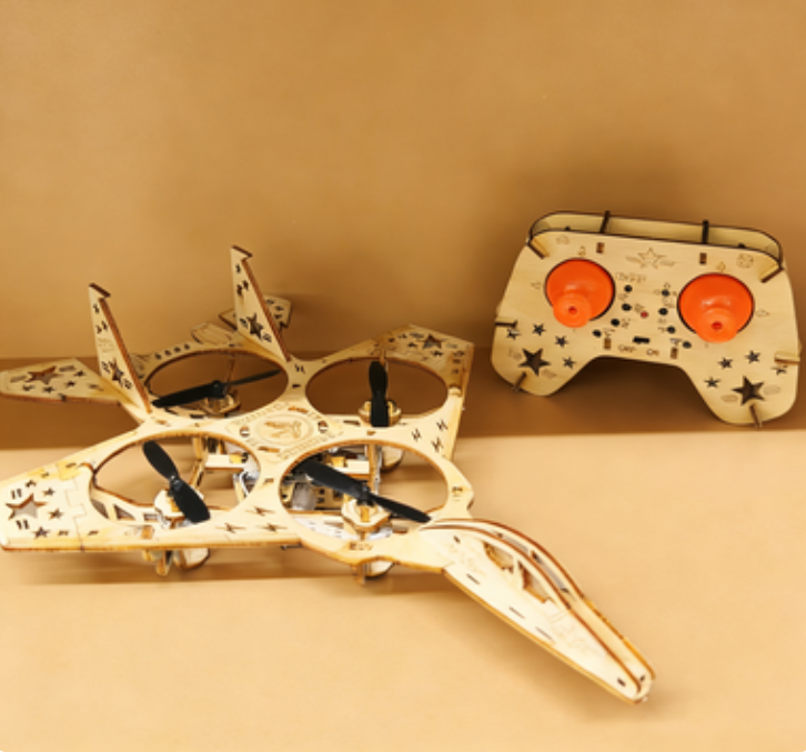 ✈️ DIY-Holzdrohnen-Bausatz: Lernspaß + Höhenhalte-Technologie – sicher & stabil für Anfänger!