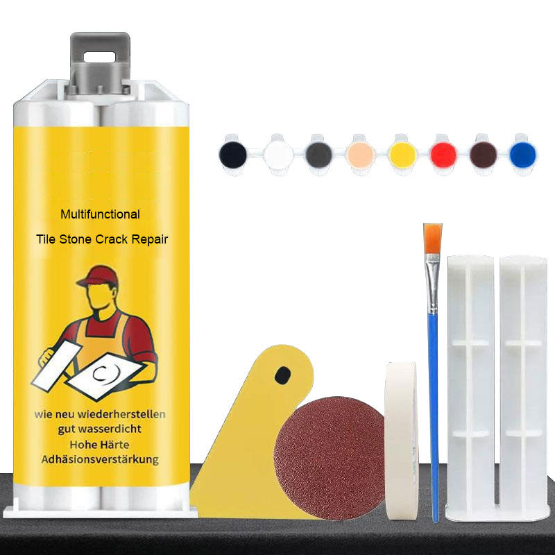 🧱 KAUFEN 2 ERHALTEN 3! ✨ Multifunktionale Reparatursets für Risse in Fliesen und Steinen - Enthält Füllmasse und Glättungswerkzeuge für professionelle Ergebnisse 🛠️✨