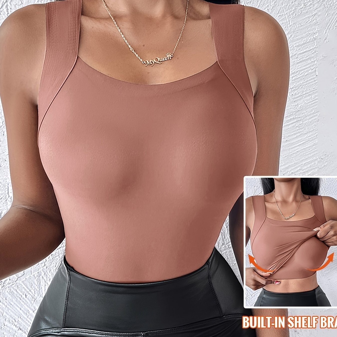 🏆Letzter Tag Sonderpreis 11,99 €!!💐Thermische Tank-Tops für Damen mit U-Ausschnitt und integriertem BH