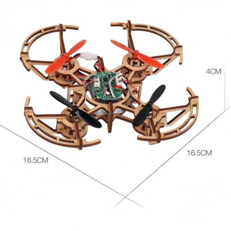 ✈️ DIY-Holzdrohnen-Bausatz: Lernspaß + Höhenhalte-Technologie – sicher & stabil für Anfänger!