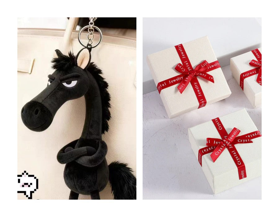 Schwarzes Pferd – Weiche handgefertigte Handpuppe