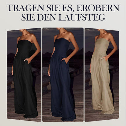 Ärmelloser Jumpsuit mit Taschen💝