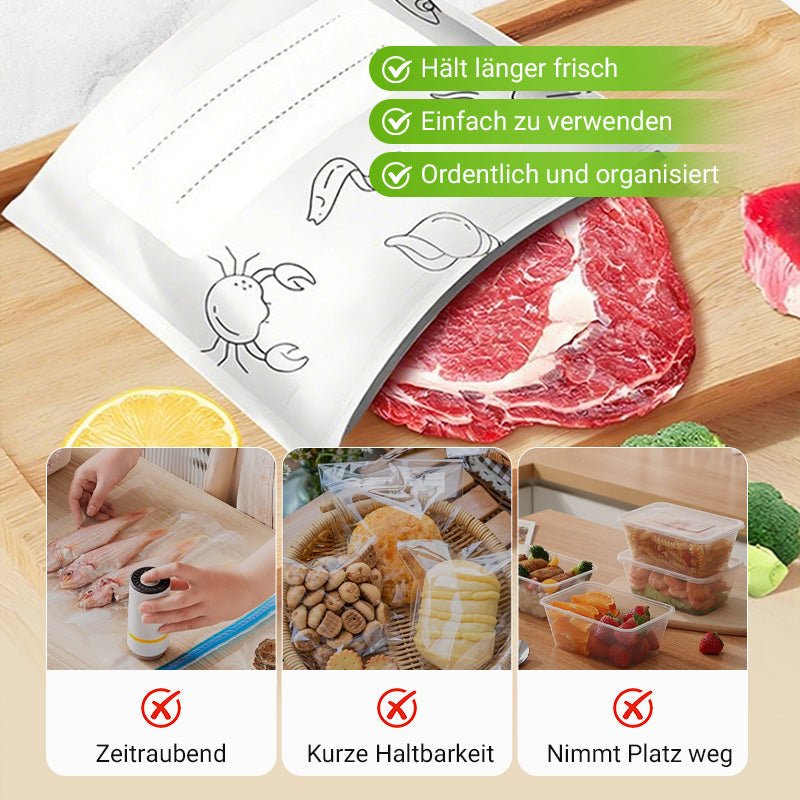 🔥Weltweiter Bestseller🍗 Zeitlich begrenztes Angebot! 3 kaufen, 2 gratis dazu🥦Wiederverwendbare, verschließbare Aufbewahrungsbeutel aus Aluminiumfolie
