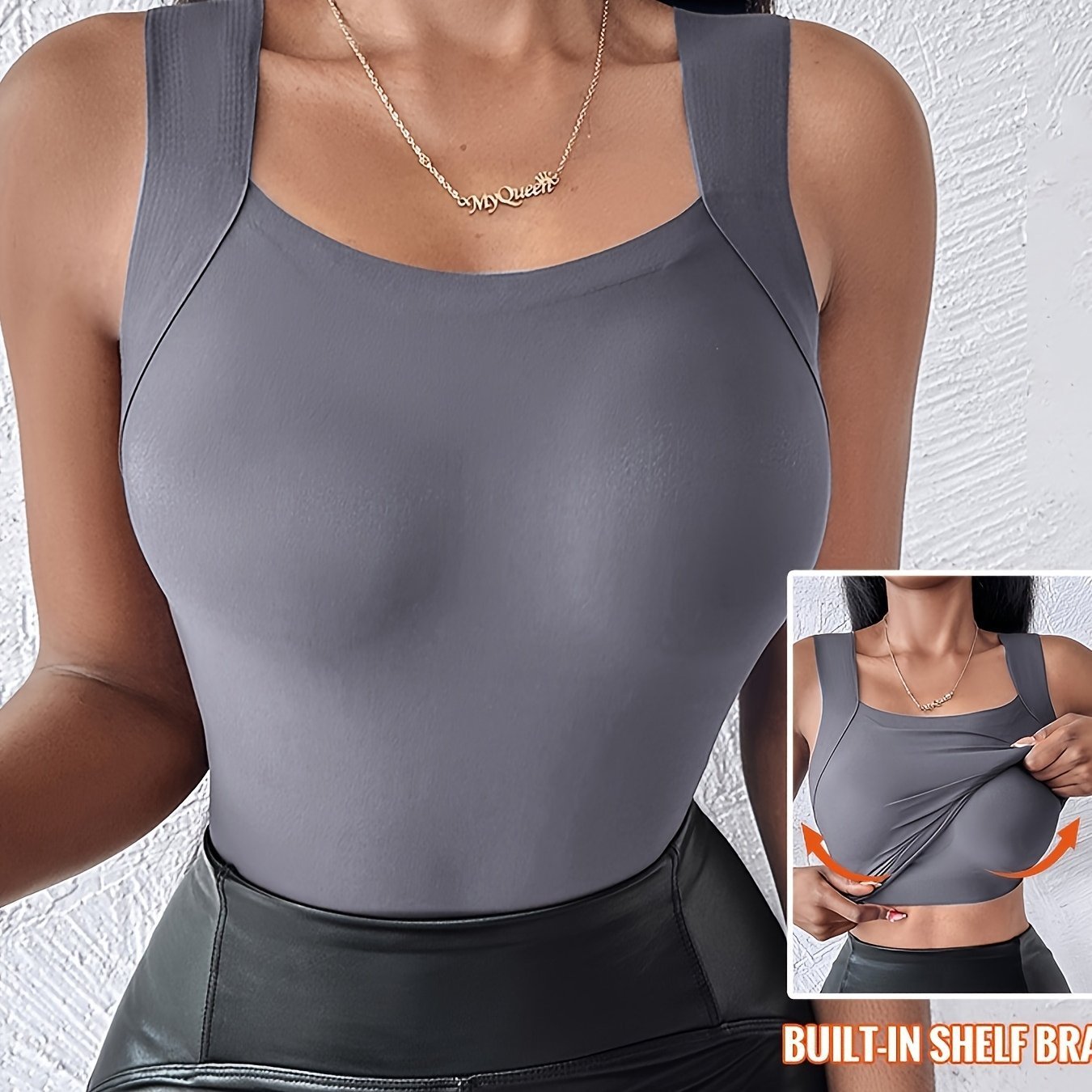 🏆Letzter Tag Sonderpreis 11,99 €!!💐Thermische Tank-Tops für Damen mit U-Ausschnitt und integriertem BH