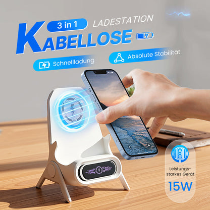 🔥 🎁 Multifunktionale kabellose Halterung mit Schnellladegerät für Smartphones