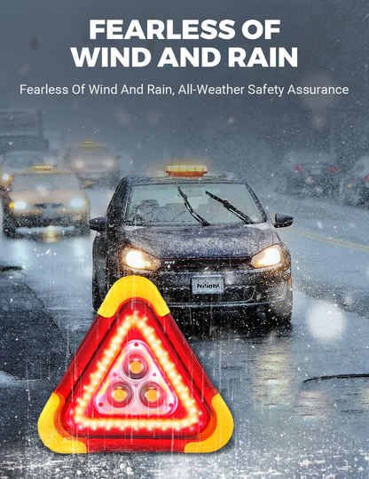 🚗🆘3-IN-1 Dreieckige Solar-Notfall-Signalleuchte für den Straßenrand✨