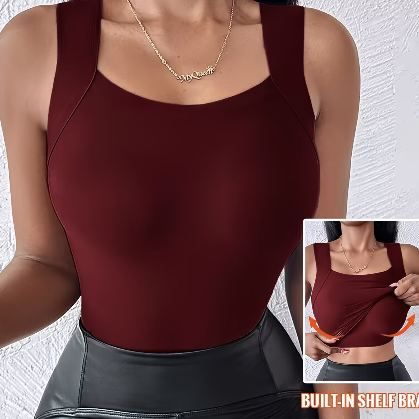 🏆Letzter Tag Sonderpreis 11,99 €!!💐Thermische Tank-Tops für Damen mit U-Ausschnitt und integriertem BH