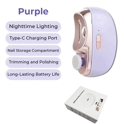 🎁 Heißer Verkauf 49 % RABATT🔥Automatischer elektrischer 3-in-1-Nagelknipser mit Polierfunktion 【Sicher und praktisch】