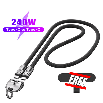 ⏰  🤳⚡C-zu-C-Ladekabel mit 240 W und tragbarem Armbanddesign
