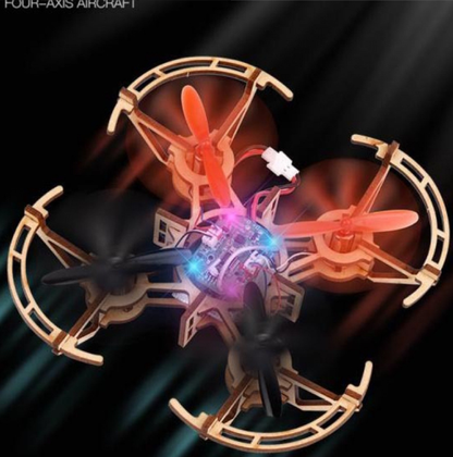 ✈️ DIY-Holzdrohnen-Bausatz: Lernspaß + Höhenhalte-Technologie – sicher & stabil für Anfänger!