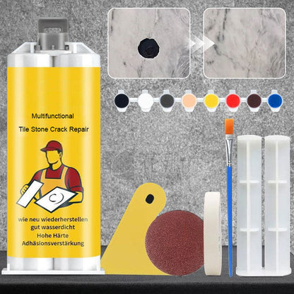 🧱 KAUFEN 2 ERHALTEN 3! ✨ Multifunktionale Reparatursets für Risse in Fliesen und Steinen - Enthält Füllmasse und Glättungswerkzeuge für professionelle Ergebnisse 🛠️✨