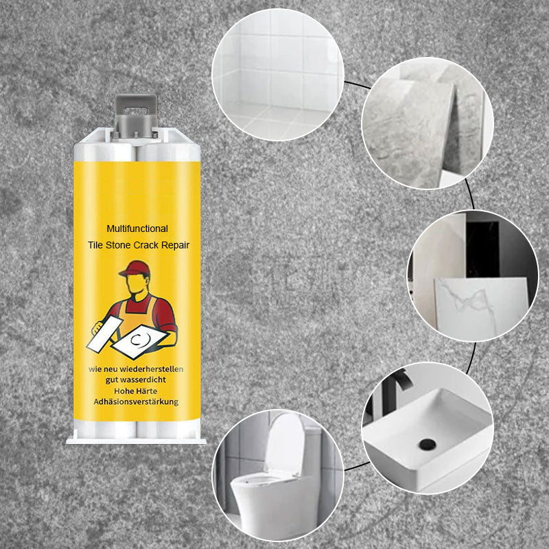 🧱 KAUFEN 2 ERHALTEN 3! ✨ Multifunktionale Reparatursets für Risse in Fliesen und Steinen - Enthält Füllmasse und Glättungswerkzeuge für professionelle Ergebnisse 🛠️✨