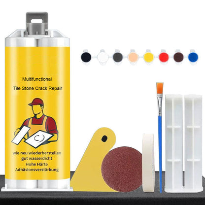 🧱 KAUFEN 2 ERHALTEN 3! ✨ Multifunktionale Reparatursets für Risse in Fliesen und Steinen - Enthält Füllmasse und Glättungswerkzeuge für professionelle Ergebnisse 🛠️✨