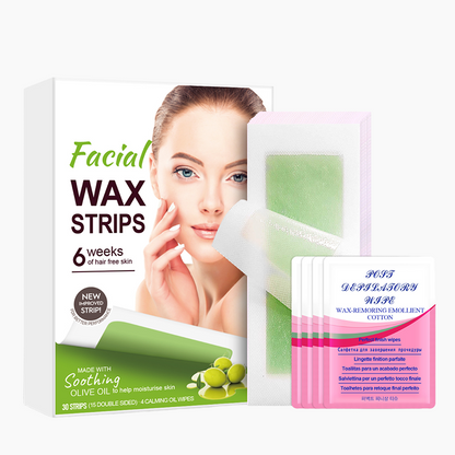 👉Glatt wie Seide, stark wie Wachs – 28 Tage ohne🔥  auf 90er Pack Wachsstreifen zur Haarentfernung – Jetzt glatte Haut genießen!