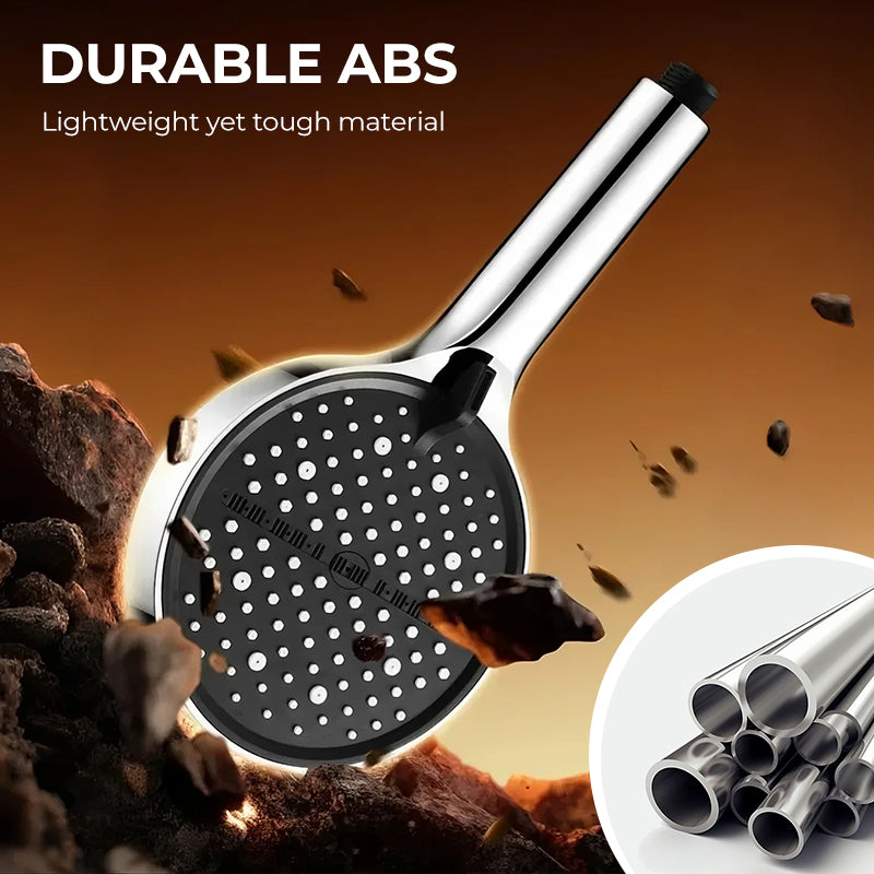 🚿Einstellbarer Hochdruck-Regenduschkopf – 360° schwenkbar, leicht zu reinigende Oberfläche, kompatibel mit Standard-Duschschläuchen 💧