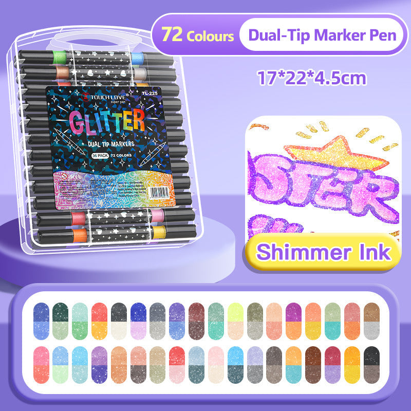 🎁Dual-Tip Glitter Marker Pen