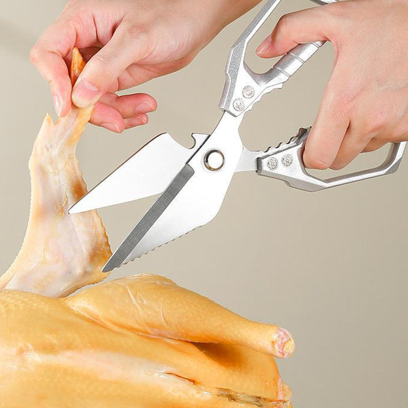 ✂️ 50% RABATT! ✨ MULTIFUNKTIONSCHEERE - Hochleistungs-Küchen- & Geflügelschere, Rutschfester Griff, Zerkleinert Kräuter & Nüsse, Spülmaschinenfest 🍗🌿