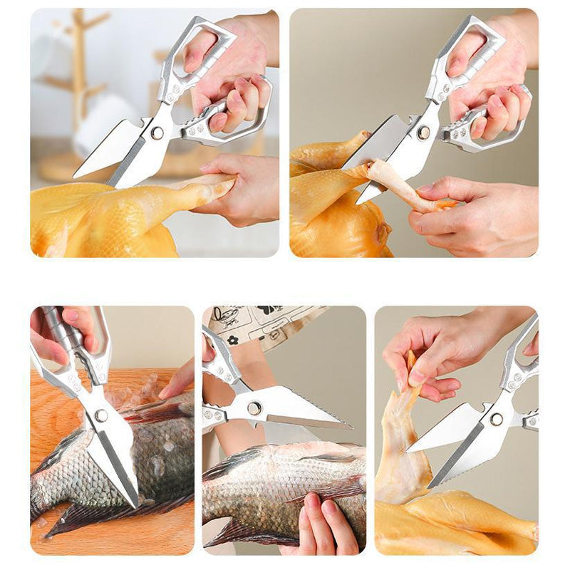 ✂️ 50% RABATT! ✨ MULTIFUNKTIONSCHEERE - Hochleistungs-Küchen- & Geflügelschere, Rutschfester Griff, Zerkleinert Kräuter & Nüsse, Spülmaschinenfest 🍗🌿