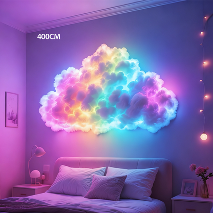 ☁️✨ DIY-Wolken-LED-Lichterkette – Mehrfarbenbeleuchtung + USB-Strom + Kreativset! ✨