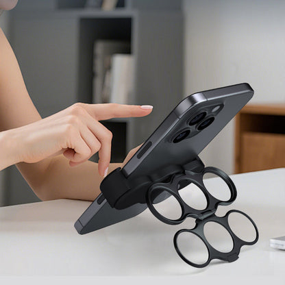 ✨ ✨ Dual-Ring Drei-Finger Handyhalter – 360° Rotation + Magnetische Halterung✨