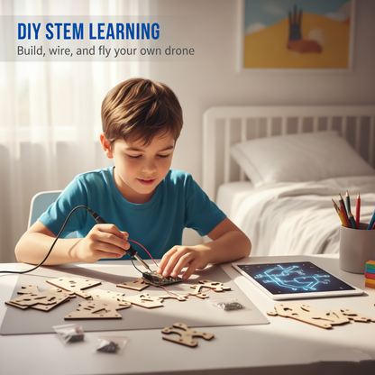 ✈️ DIY-Holzdrohnen-Bausatz: Lernspaß + Höhenhalte-Technologie – sicher & stabil für Anfänger!