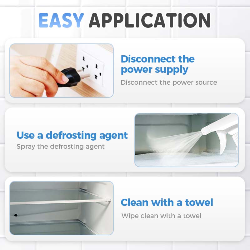 Hochwirksames Auftau-Spray für Kühlschränke