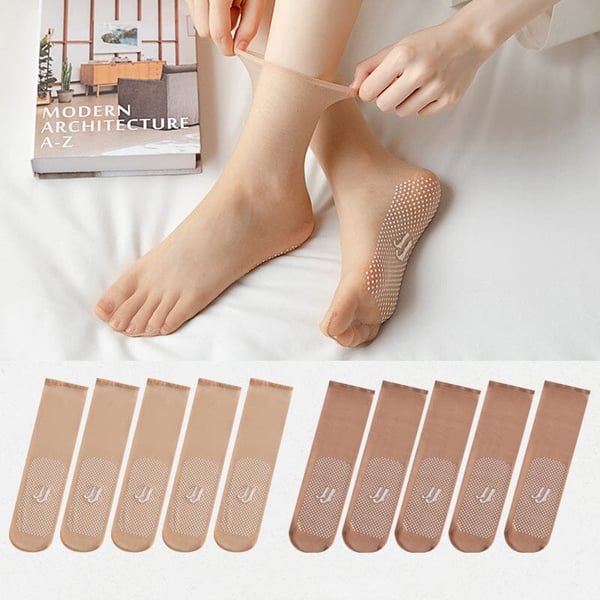 20 Paare Unsichtbare, rutschfeste Socken aus Kristallseide