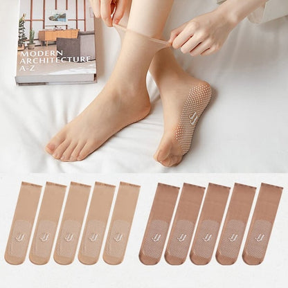 20 Paare Unsichtbare, rutschfeste Socken aus Kristallseide